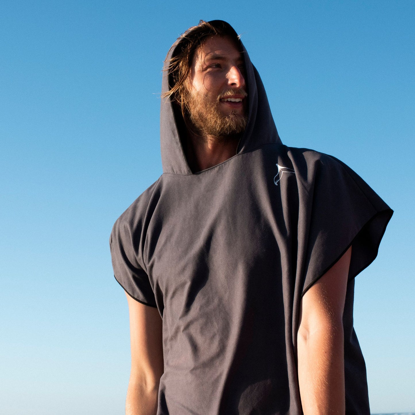 Charcoal Adult Hooded Towel