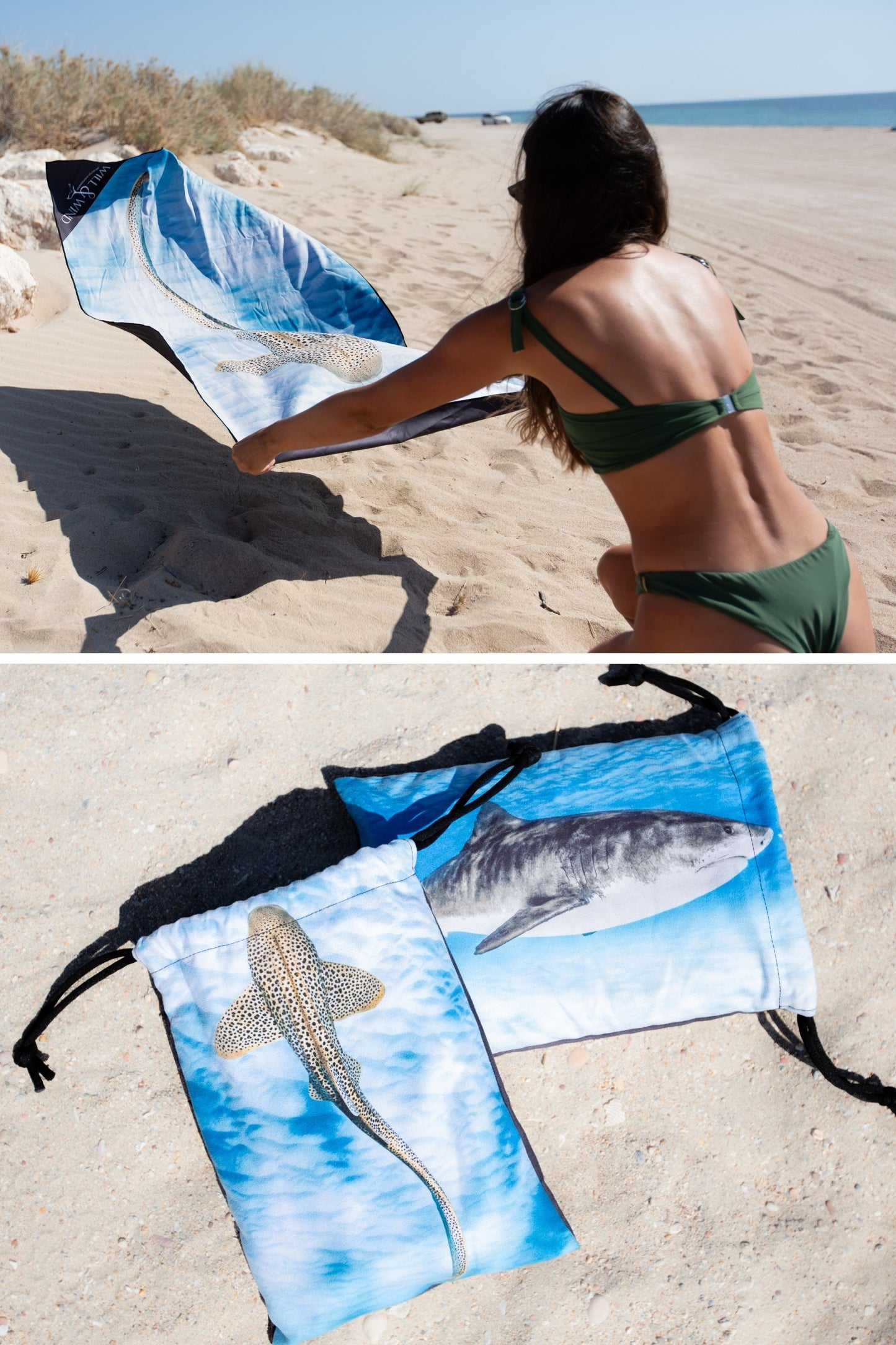 Leopard Shark Travel Towel