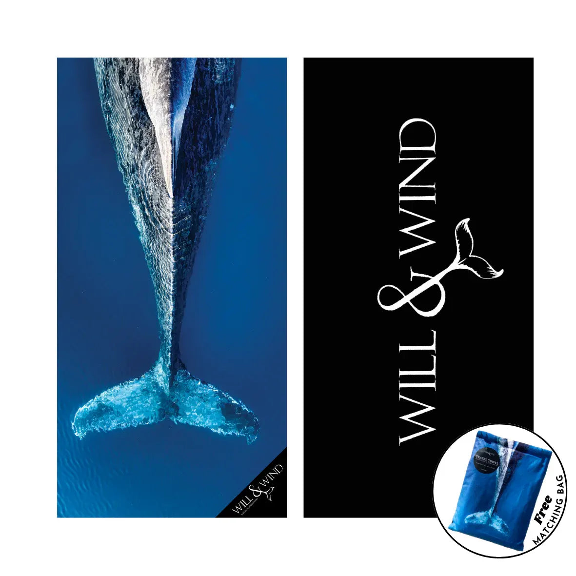 Travel Towel Design Humpback Whale Tail