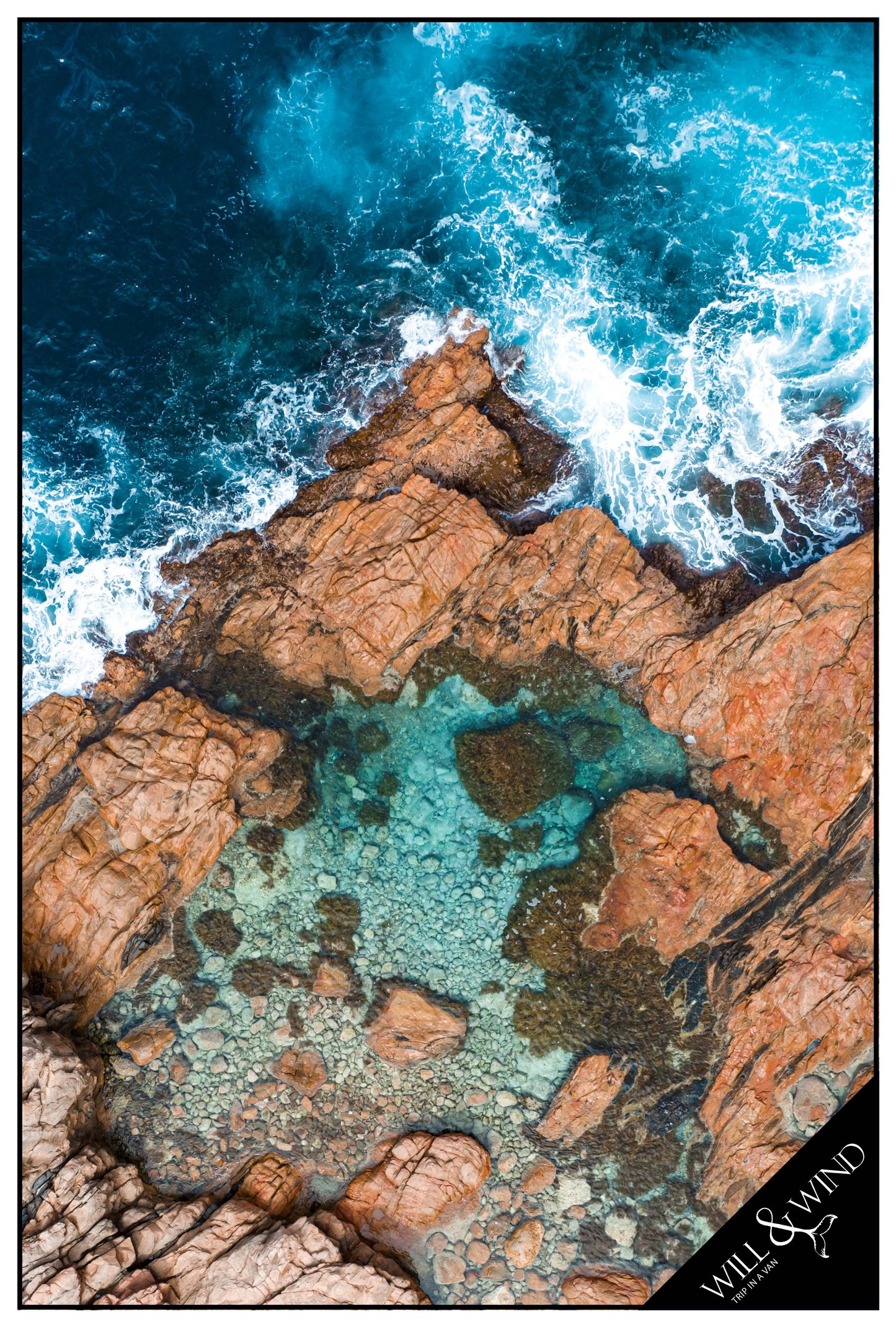 Eyre Multi-TowelExclusive design by Trip In A VanThe Eyre; This stunning design was inspired by the powerful incoming waves crashing upon the crystal clear turquoise rockpools at Whalers Way on the Eyre Peninsula, South Australia. It’s the perfect mix of chaos and calm, powerful and still.All these elements give the towel a three-dimensional look, making you feel as though you are on the peninsula.Exclusively designed by Trip In a Van, a family of 5 travelling Australia full time in their caravan for the 6t