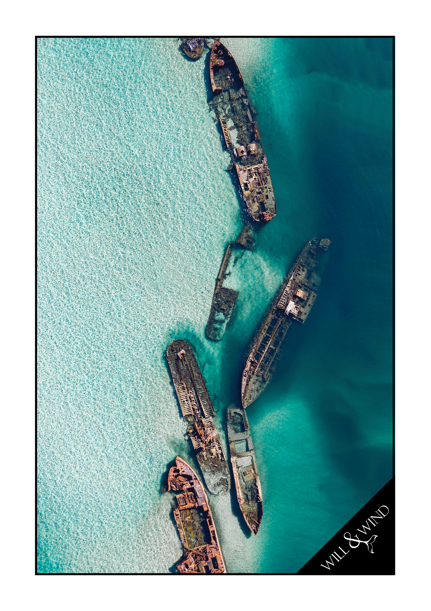 Tangalooma Wrecks Multi-TowelThis item is IN STOCK If you are ordering pre-ordered items within this order please be aware all items will be held and sent together as one parcel. If you require in-stock items earlier, we recommend placing two separate orders. Inspired by the iconic cluster of sunken ship wrecks off Moreton Island, QLD 15 ships were sunk by the Queensland Govenment between 1963 and 1984 to provide safe anchorage for recreational boat owners on the Eastern side of Moreton Bay. Now home to a l