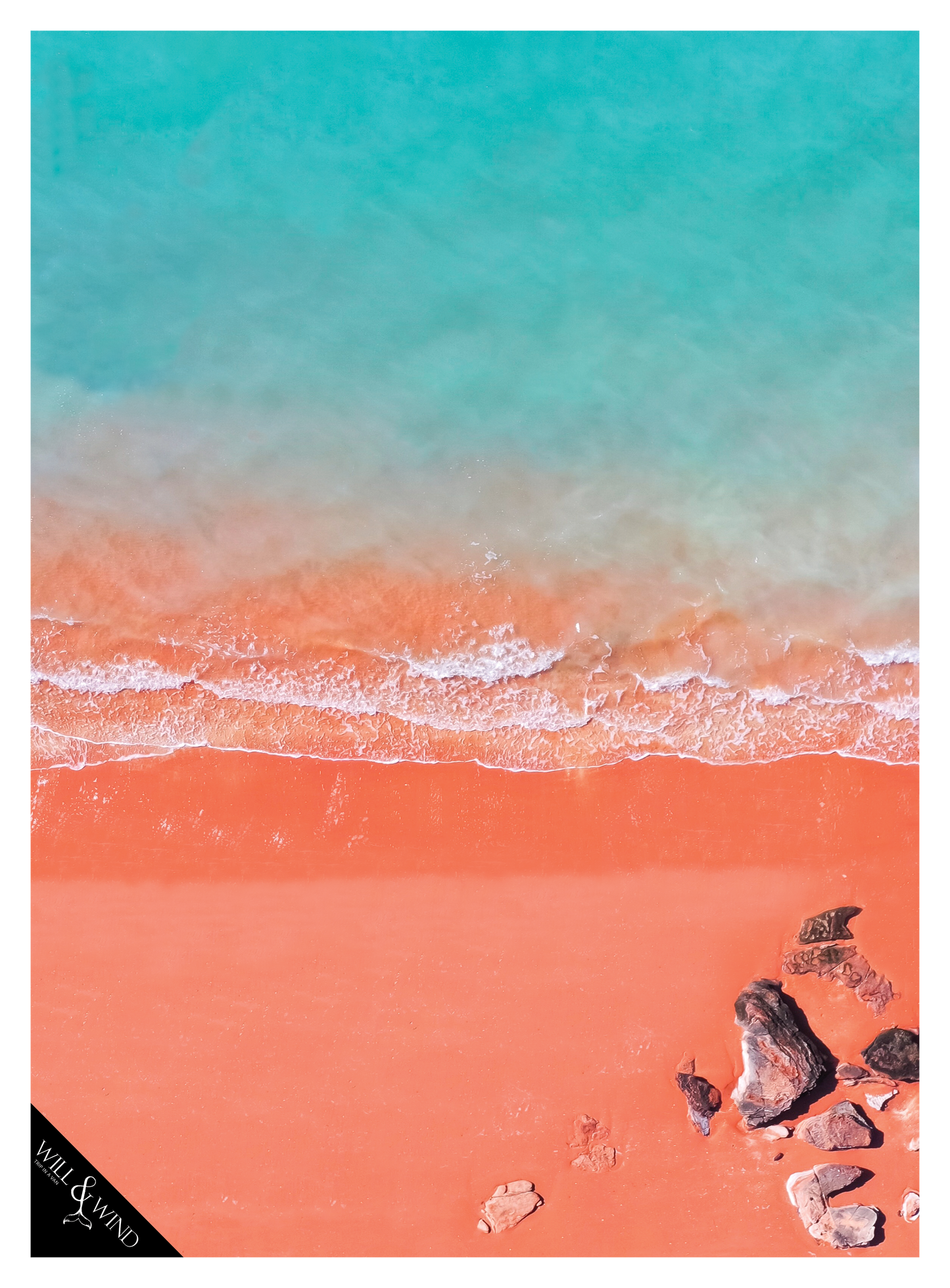 Kimberley Beach MatExclusive design by Trip In A VanThe Kimberley; Inspired by the turquoise blues and red pindan sands of Roebuck Bay, Broome WA FINALLY a mat you can throw down anywhere, anytime! The top side of our beach mats are made from an exceptionally durable, hard-wearing, yet soft feeling Oxford fabric. The rugged versatility of this material is perfect for outdoor conditions due to its water and mildew resistant qualities. Watch the spilt drinks bead off, and wipe clean for an instant dry feeling