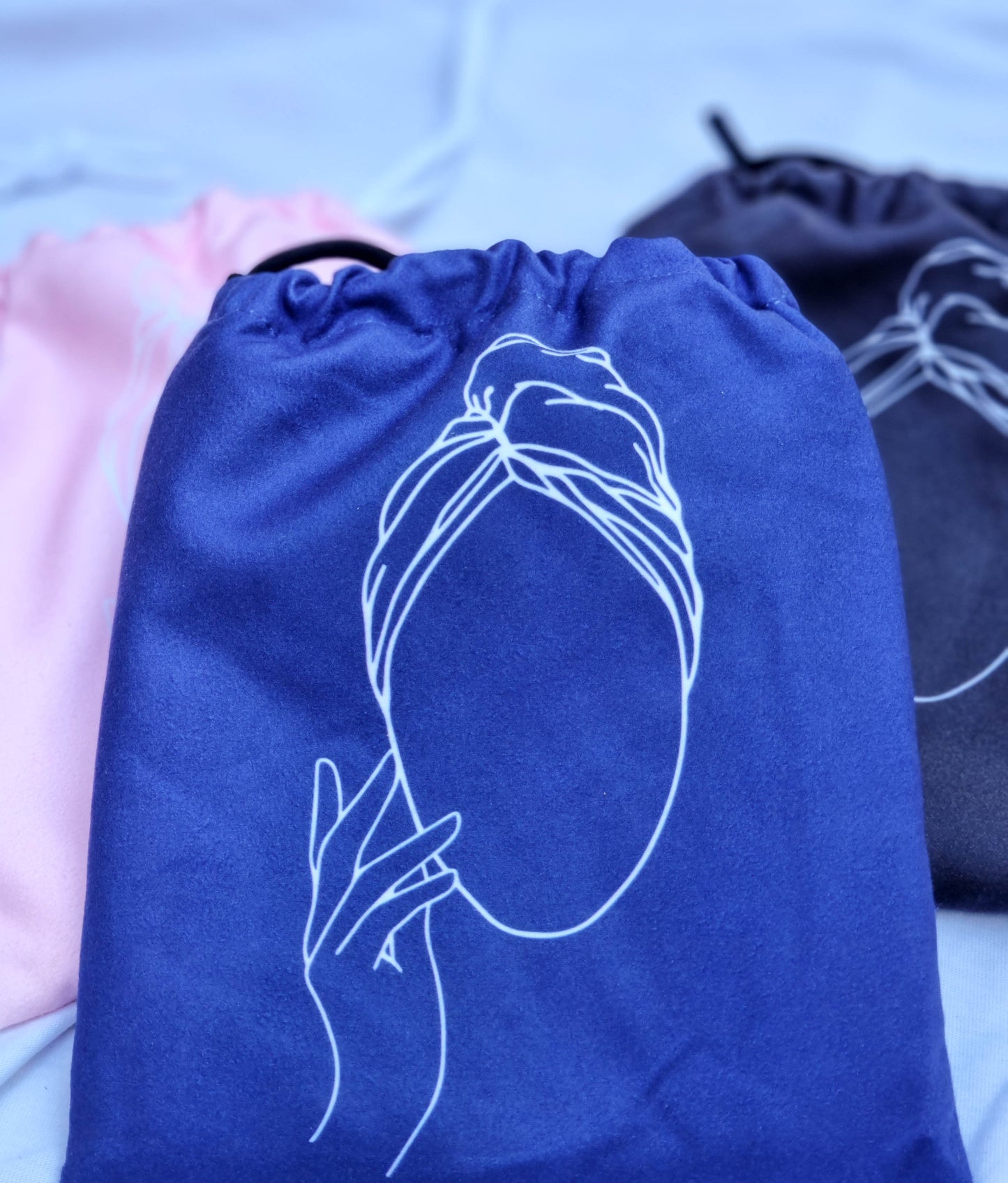 Quick Dry Hair WrapThe little sister to our Quick Dry Travel Towels ONE SIZE - Twist to fit Lightweight - Prevent neck pain from bulky towelsAbsorbent - holds 4x more water than a regular towelQuick Dry - dries within minutes, no soggy wet towels between useCompact - rolls to fit inside overnight travel bags, makeup bagsKeep wet hair off your shoulders - use post shower, bath, ocean swimsKeep hair out of face - use for skincare regime, make-up application, tanningKeep hair care products off your pillows and