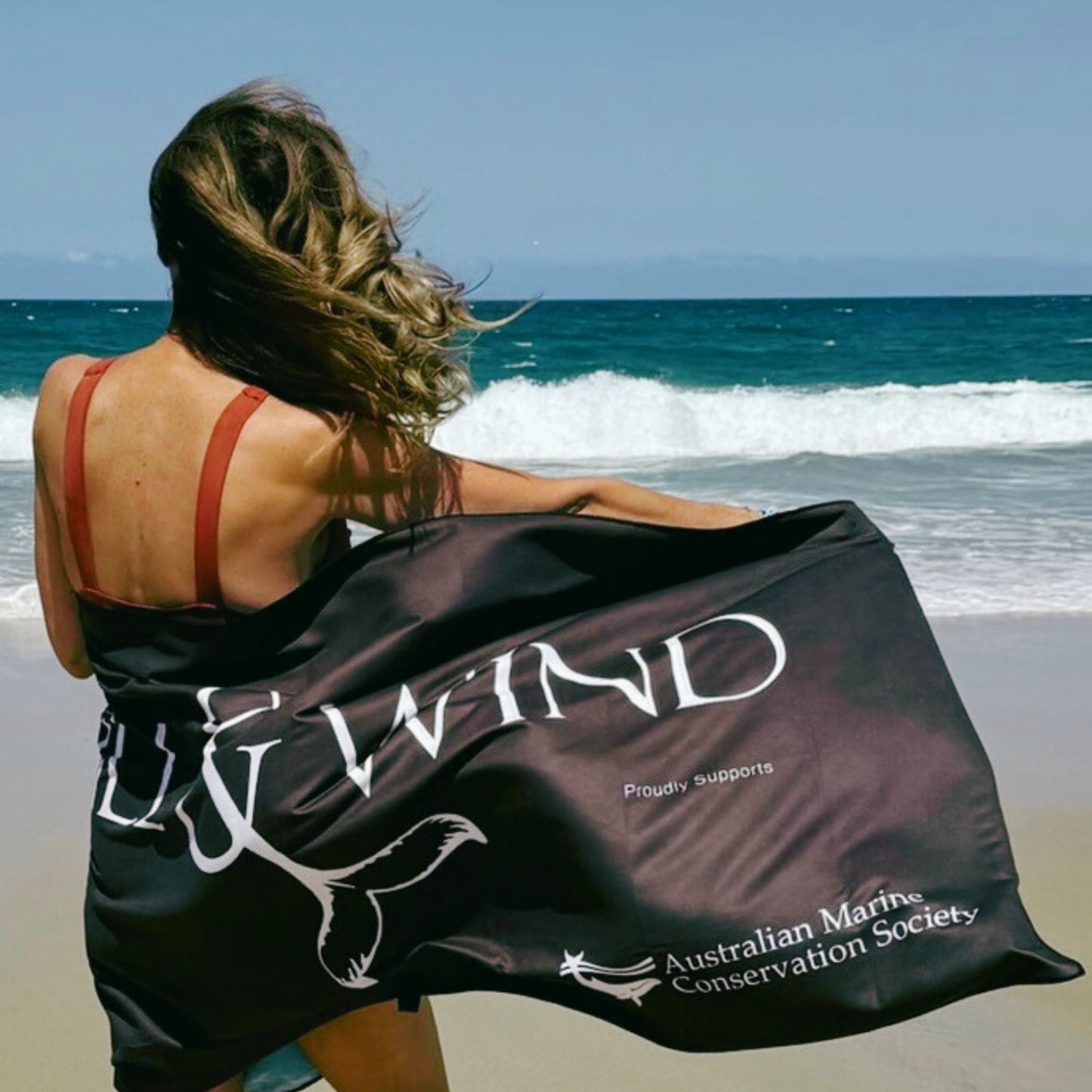 Bottlenose Dolphin and Calf Travel Towel