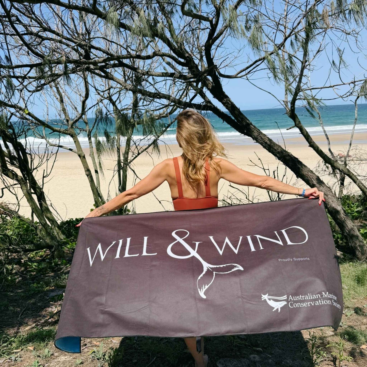 Bottlenose Dolphin and Calf Travel Towel