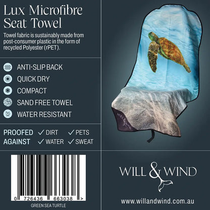 Green Sea Turtle Car Seat Towel