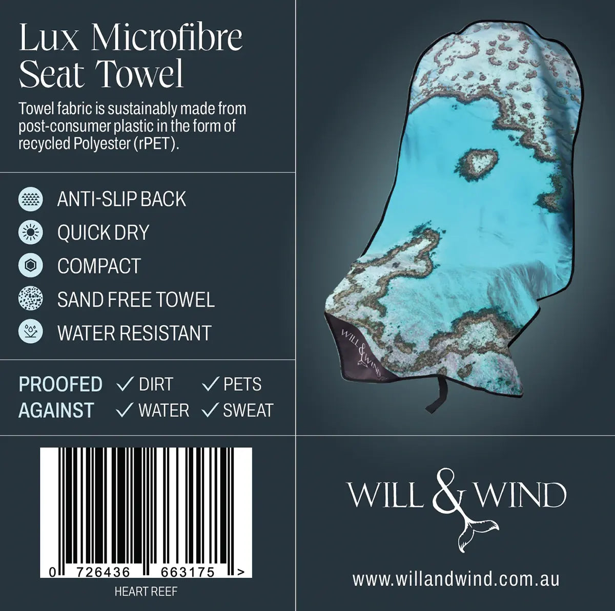 Heart Reef Car Seat Towel