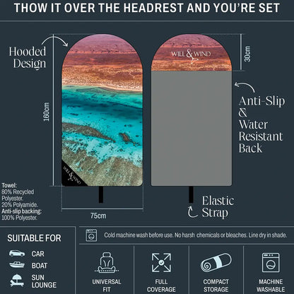 Ningaloo from Above Car Seat Towel