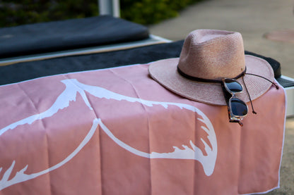 Dusty Pink Whale Tail Gym Towel