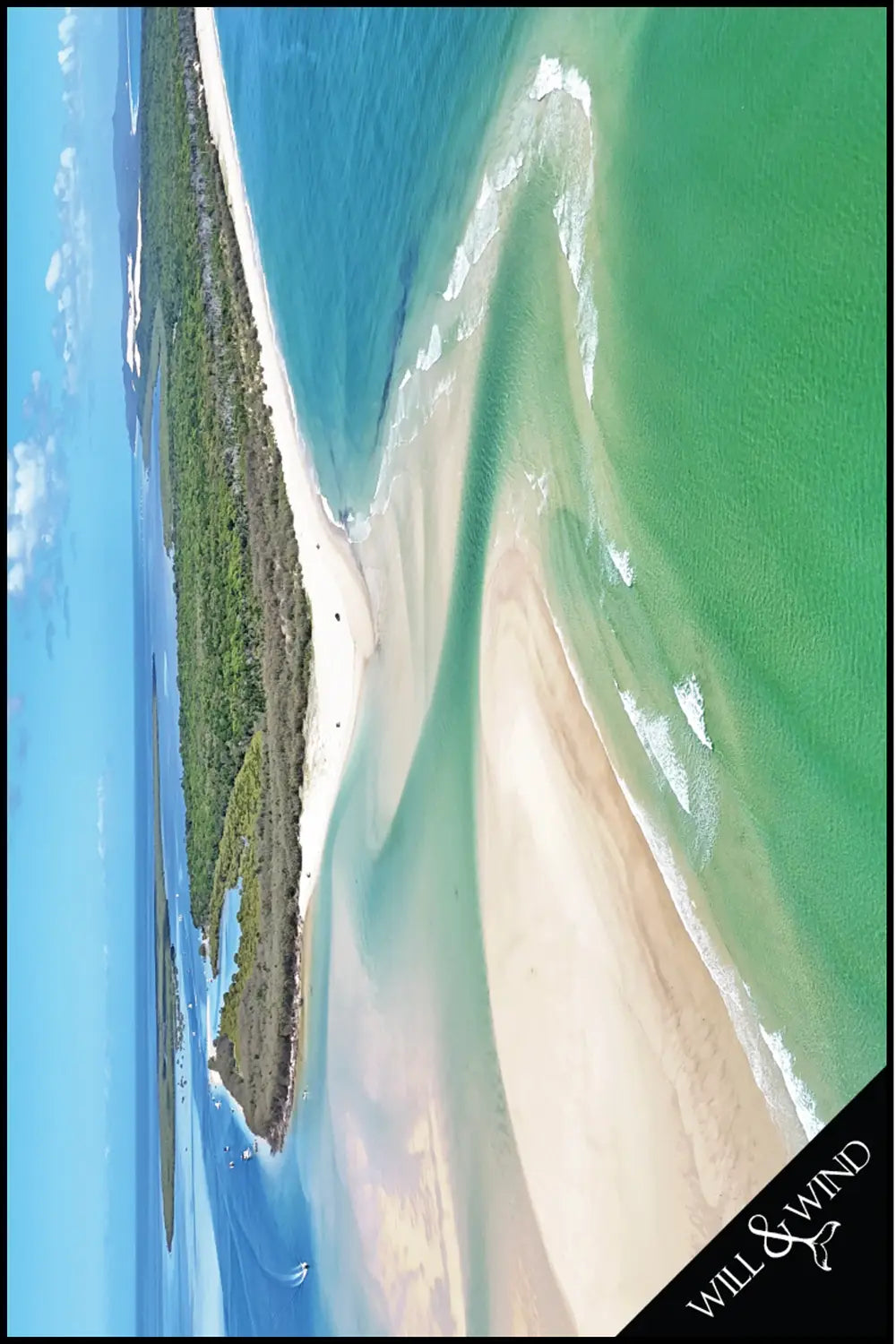 Moreton Island, Southern End Travel Towel