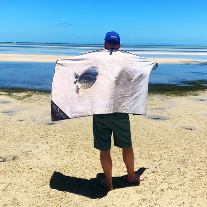 Turtle on Beach Travel Towel