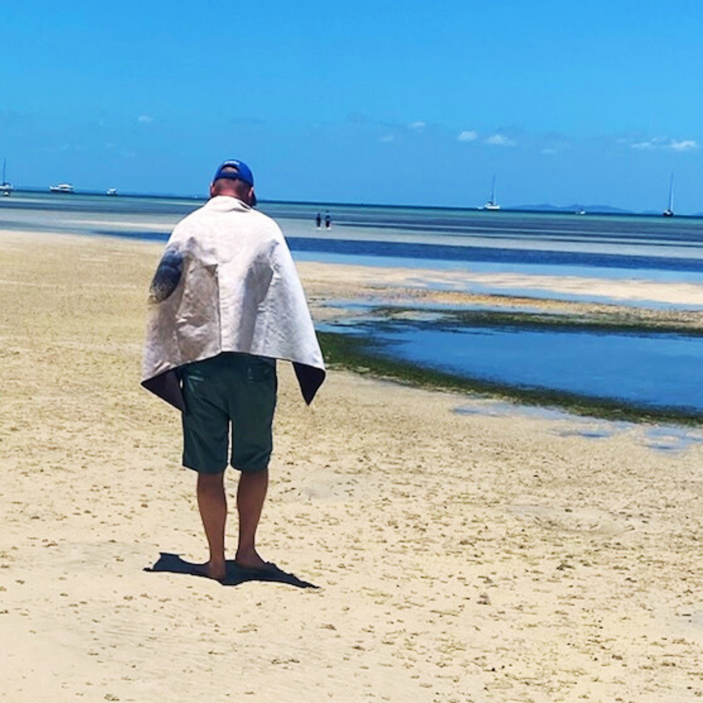 Turtle on Beach Travel Towel