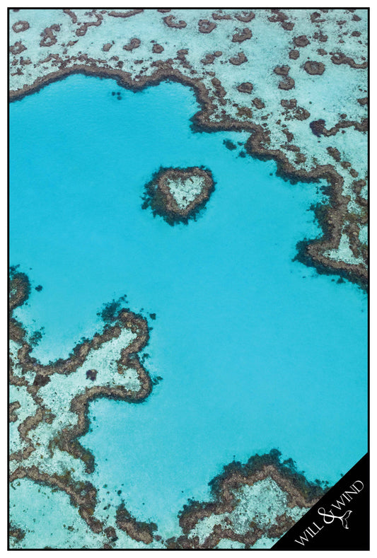 Heart Reef Multi-TowelInspired by the stunning coral that has naturally formed in the shape of a love heart off the Whitsundays in the Great Barrier Reef, QLDHeart Reef is a special design as we took our community up in a door-less Heli-flight via social media. We spent 2 hours in the air exploring the incredible reef, sea life and patterns that had formed in the ocean of the Great Barrier Reef.Once we landed we shared more photos and videos and asked our customers for their help in designing this towel wit
