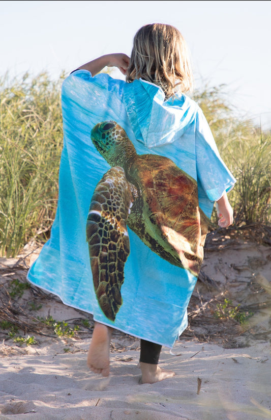 Mini Turtle HoodedQuick Dry Kids Hooded TowelFor the beach, travelling, camping, swimming lessons and more!Sustainably made using post-consumer plastic bottles in the form of recycled Polyester (rPET)$57.99Will and Wind