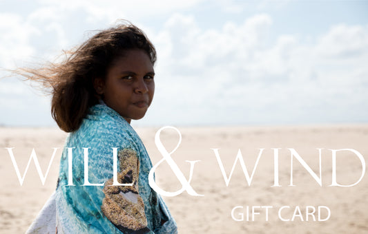 Gift CardShopping for someone else but not sure what to give them?Give them the gift of choice with a Will and Wind gift card. Gift cards are delivered by email and contain instructions to redeem them at checkout.Our gift cards have no additional processing fees.$10Will and Wind